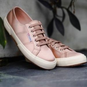 SUPERGA Pink Satin Sneakers